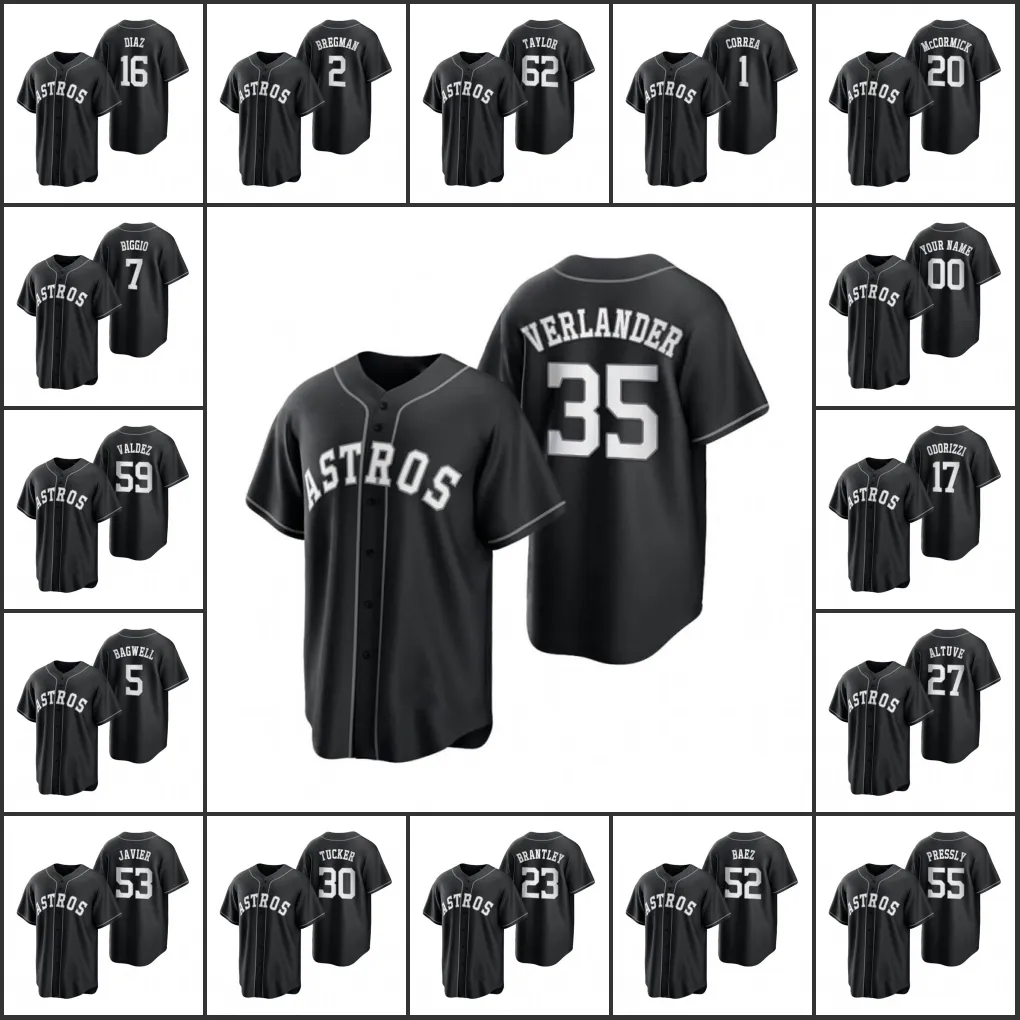 Houston''Astros''Hommes Femmes Jeunes Justin Verlander Alex Bregman Jose Altuve Carlos Correa Ryan Pressly Personnalisé Toute la mode''Replica''Jersey