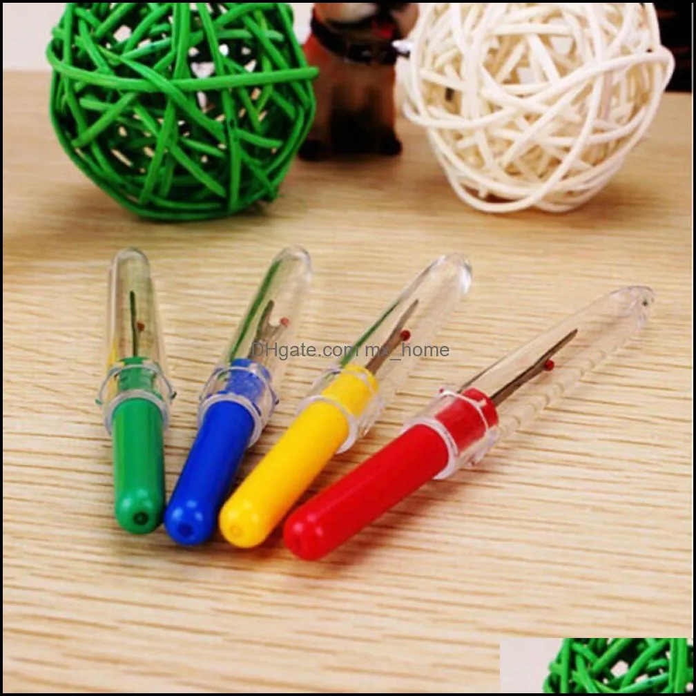 Wholesales 200Pcs/Lot Seam Ripper Plastic Handle Craft Thread Cutter Stitch Ripper Handmade Sewing DIY Tool Accessory 8x1cm