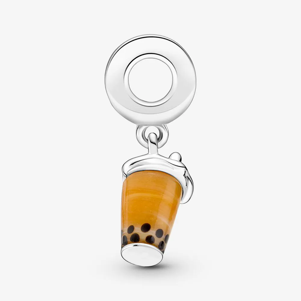 100 925 Sterling Silber Murano Glass Bubble Tea Dangle Charms Fit Original European Charm Bracelet Fashion Schmuckzubehör