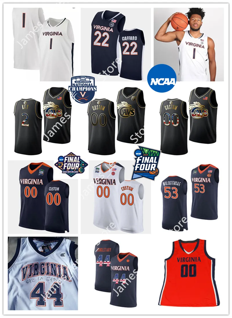 2022 NCAA Custom uva Virginia costurou camisa de basquete universitária 40 Barry Parkhill Jerseys 21 Isaiah Wilkins 3 Jeff Lamp 14 Buzzy Wilkinson 50 Ralph Sampson Jerseys