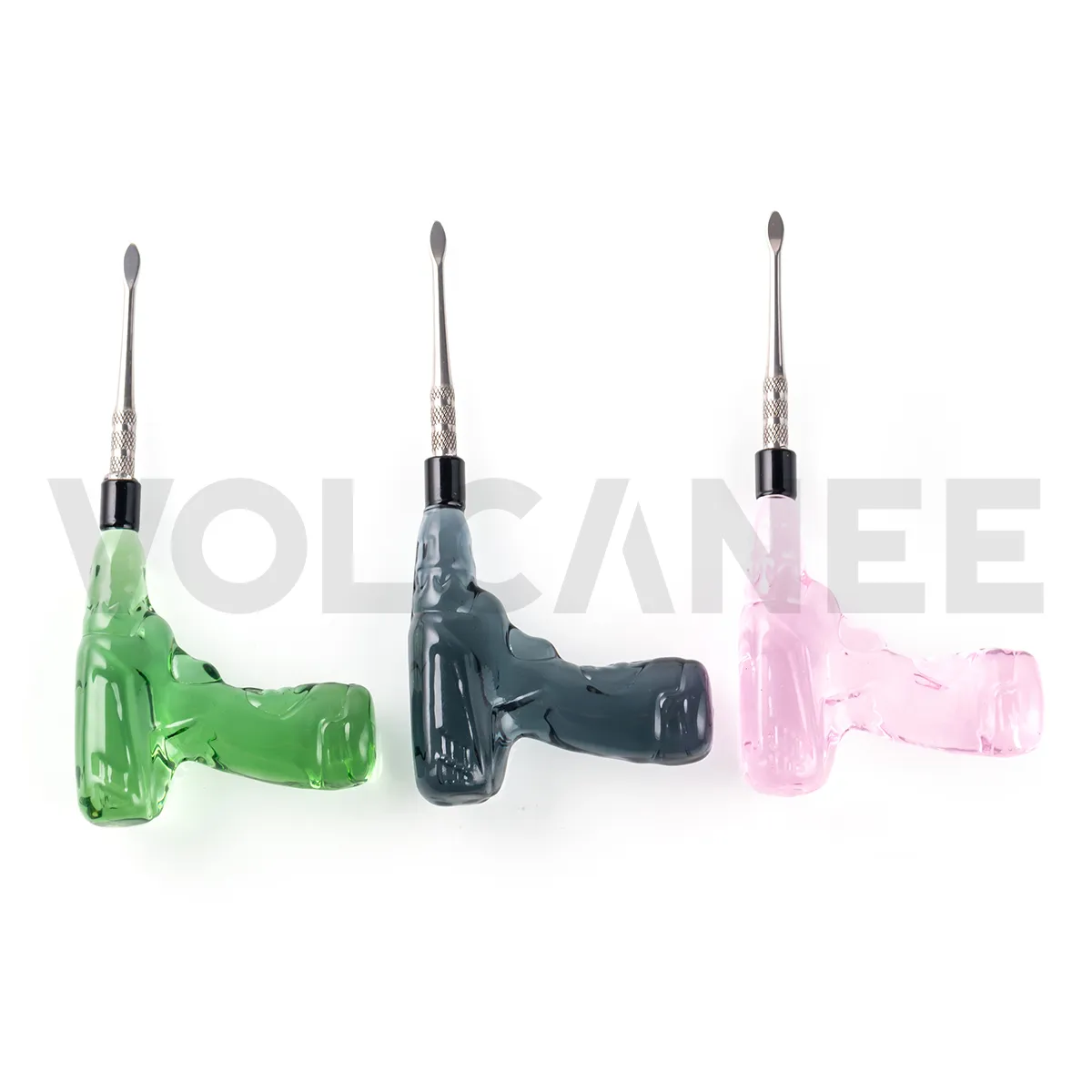 Volcanee Dabber Tool Smoking Accessories 4.7 Inch Metal and Glass Colorful Tools for Wax