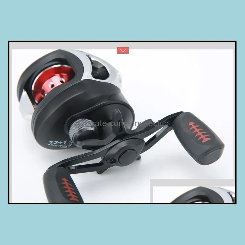 HOT News 12 1BB Baitcasting Reels L/R Had 6.3:1 Magnetic brake Fishing Reels High quality! DDL