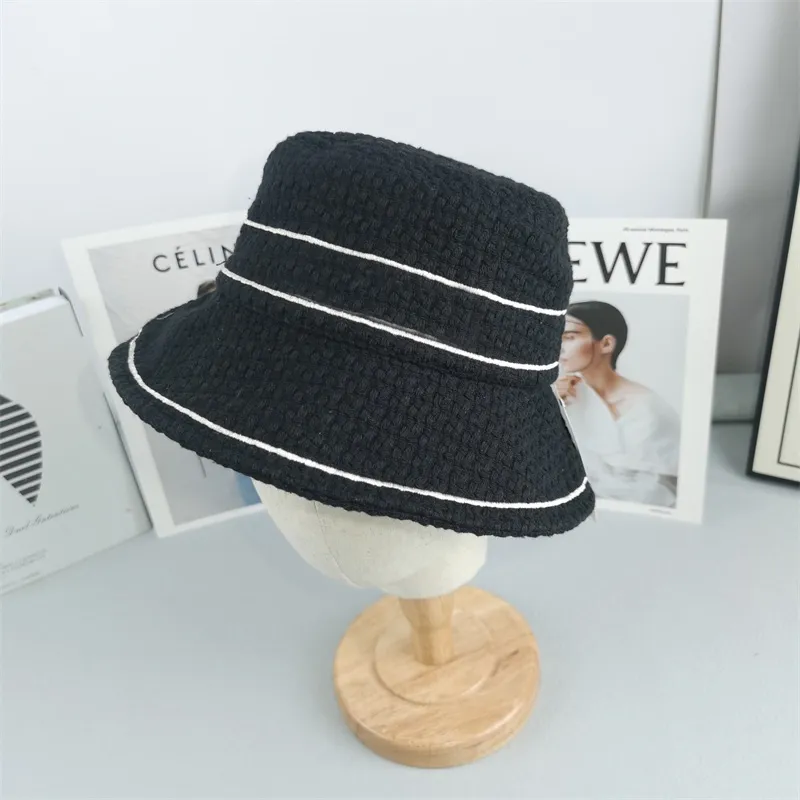 Bucket Hat Designer For Lady Women Waffle Design Cotton Stingy Brim Hats With Luxury Logo Formal Top Hats