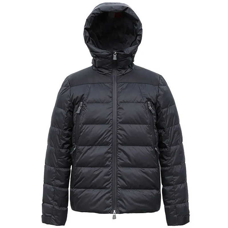 Hommes mode hiver veste confortable doux doudoune 90% duvet de canard décontracté designer hommes manteau vêtements