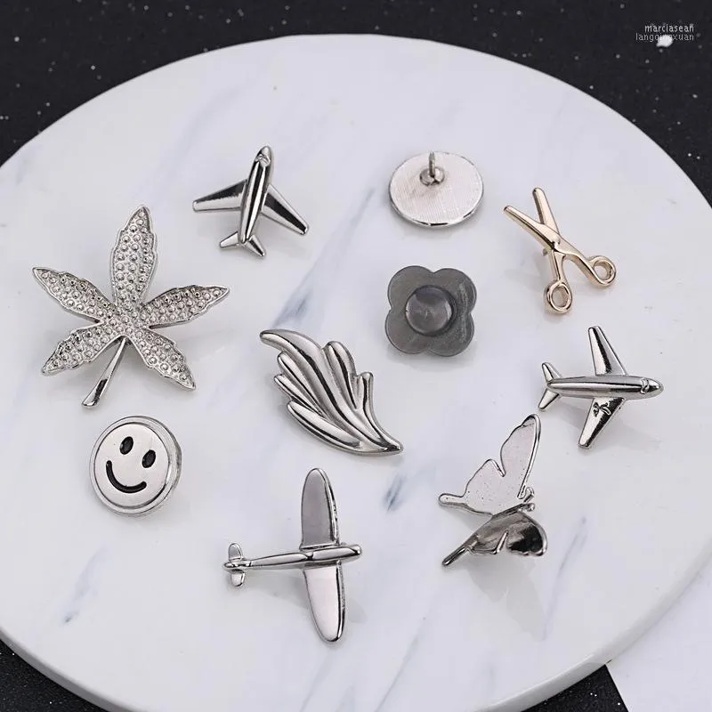 Pins Brooches Fashion Alloy Multi Choice Lapel Pin Broche Brooch For Women Men Korea Suits Shirt Collar Buckle Needle Metal And Marc22