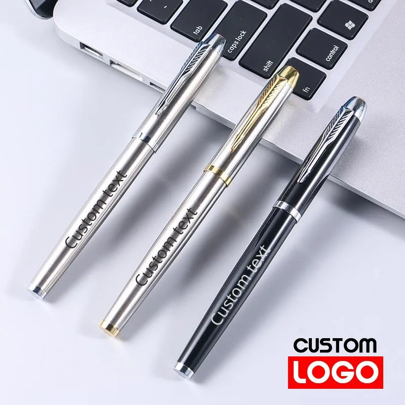 Gel Pens Metal Pen Ballpoint Arrow-shaped Holder Signature Custom Logo Stationery Wholesale Lettering Engraved Name