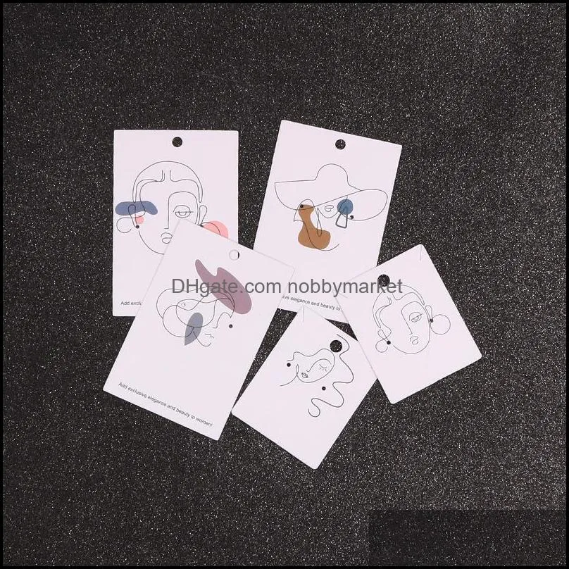 18 Style 100pcs/lot 6*9cm Earrings/Necklace Display Cards, Jewelry Copper Card Thick European and American Design Display Packaging