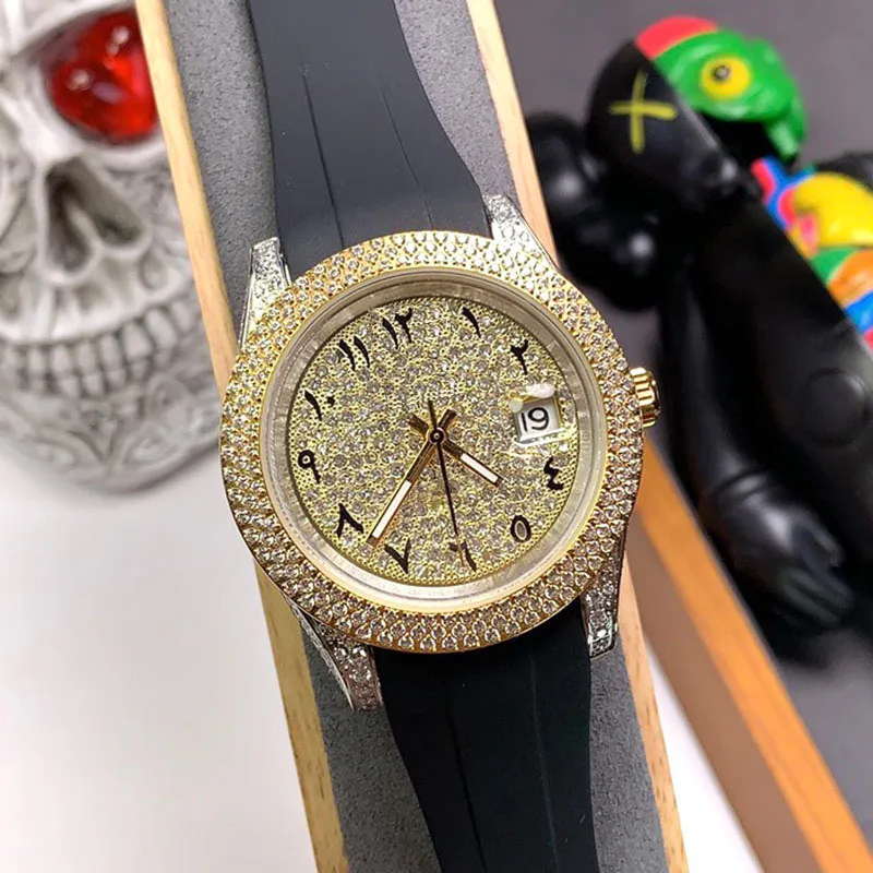 自動時計De Diamond 40mm Luminous Automical Mens Luxe Watches Montre Fashion Wristwatch Men Life防水l