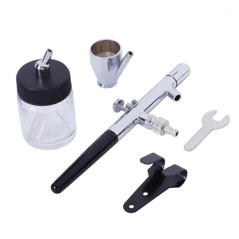 Professional Spray Guns 0.35Mm Dual Action Tool Airbrush Kit Siphon Feed Air Brush For Temporary Manicure Makeup Cake Art Painting