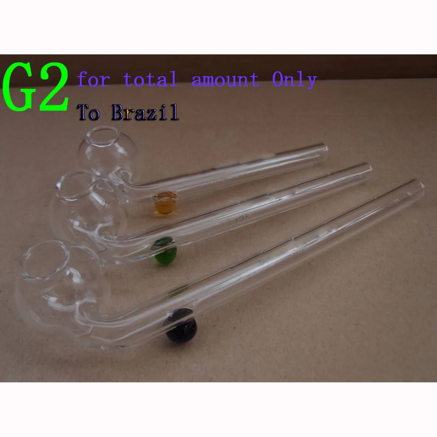 Curved glass pipes hookahs Oil Burners Pipes with Different Colored Balancer Water Pipe smoking With Logo GA2