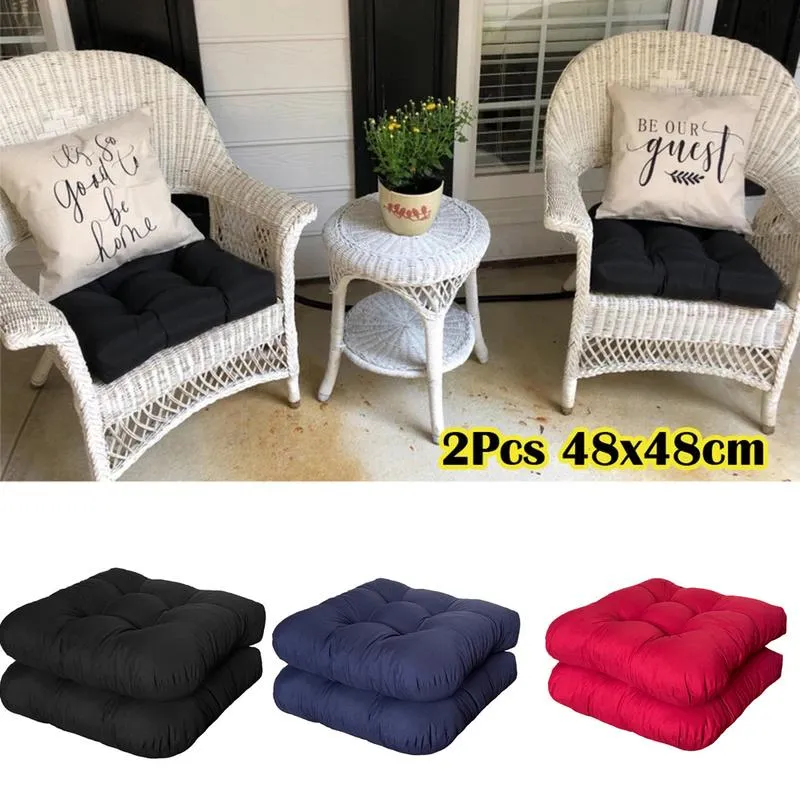 Almofada/travesseiro decorativo 48x48x8cm Almofadas de cadeira de vime de jardim ao ar livre