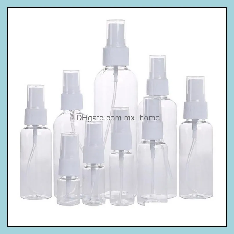 transparent plastic perfume bottle 10ml 20ml 30ml 50ml 60ml 100ml atomizer empty mini refillable spiral container sanitizer spray