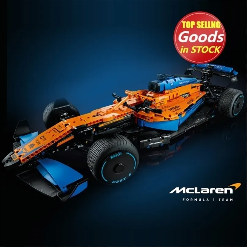 Teknik 42141 McLarens Yarış Arabası Modeli Yapı Kiti Blok Kendinden Kilitlemeli Tuğla MOC Oyuncaklar çocuklar için Doğum Günü hediyesi 220726
