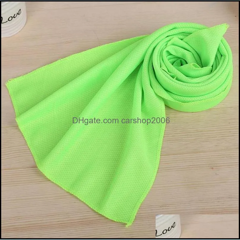 sport ice towel instant cooling face towel reusable cool towels quick dry cloth fitness yoga climbing exercise 30*80cm yw1262-4q
