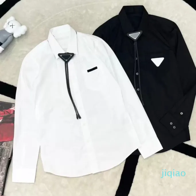 2022 Ny mode lyxdesigner Mens klänningskjortor Business Casual Long Sleeve Shirt Dubbel Högkvalitativ Poplin Bomullsvänlig