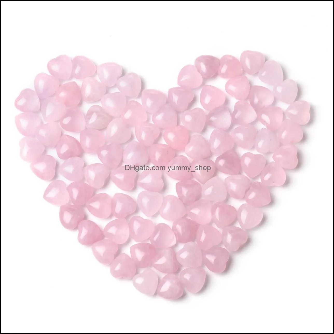 natural crystal stone ornaments carved 15*10mm heart chakra reiki healing rose quartz mineral tumbled gemstones hand home decor