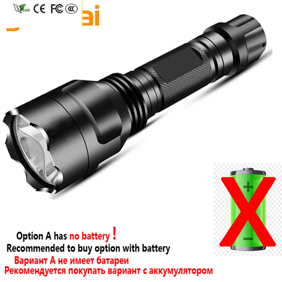 New Super bright LED Flashlight 5 lighting modes Led Torch Use 18650 for Night Riding Camping Hiking Hunting & Indoor Activities