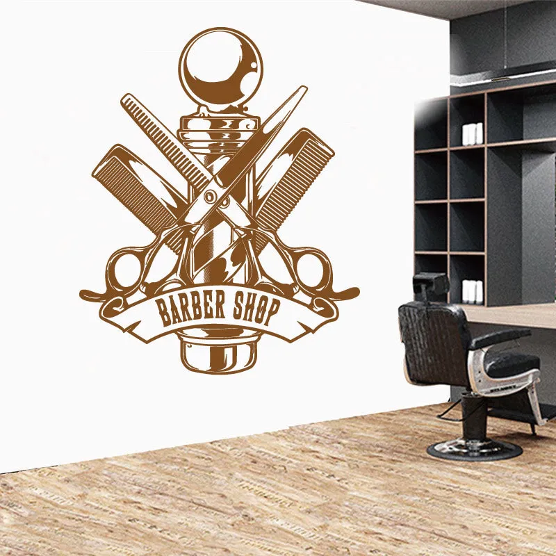 Vinyl Decal Beauty Salon Decor Hair Stylist Tools Barber Style