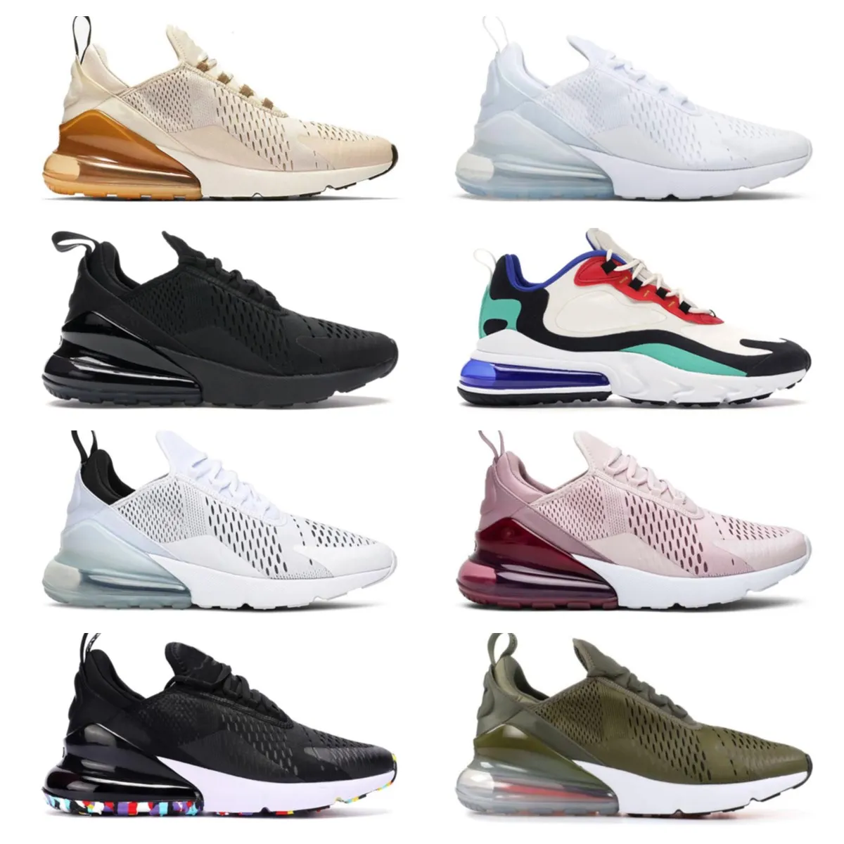 2022 running shoes 270 270s triple white black neon women men chaussures usa be true cactus barely rose rough green Betrue mens trainers Outdoor sneaker