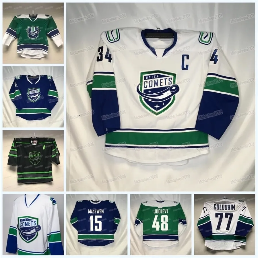 Maillot de hockey MitNess Utica Comets AHL Custom Women Youth Ryan Schmelzer Aarne Talvitie Nolan Foote Alexander Holtz A.J. Plus