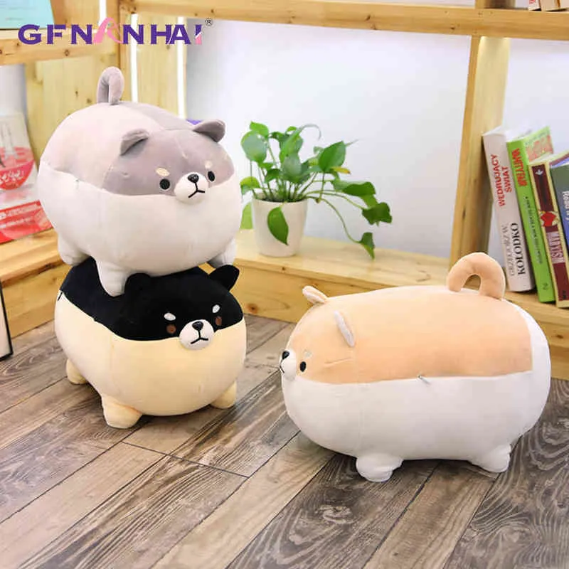 Pc cm mignon gras shiba inu chien câlin kawaii expression animal corgi coussin en peluche poupées canapé décor kids gift j220704