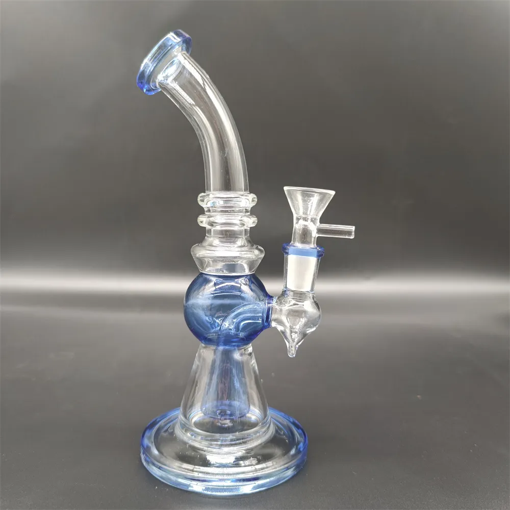 7.8Inches Blauwe tabakspijpen Dikke glazen watergrenzen Roken Was Water Pijp Hookahs Accessoires met 14mm Kom