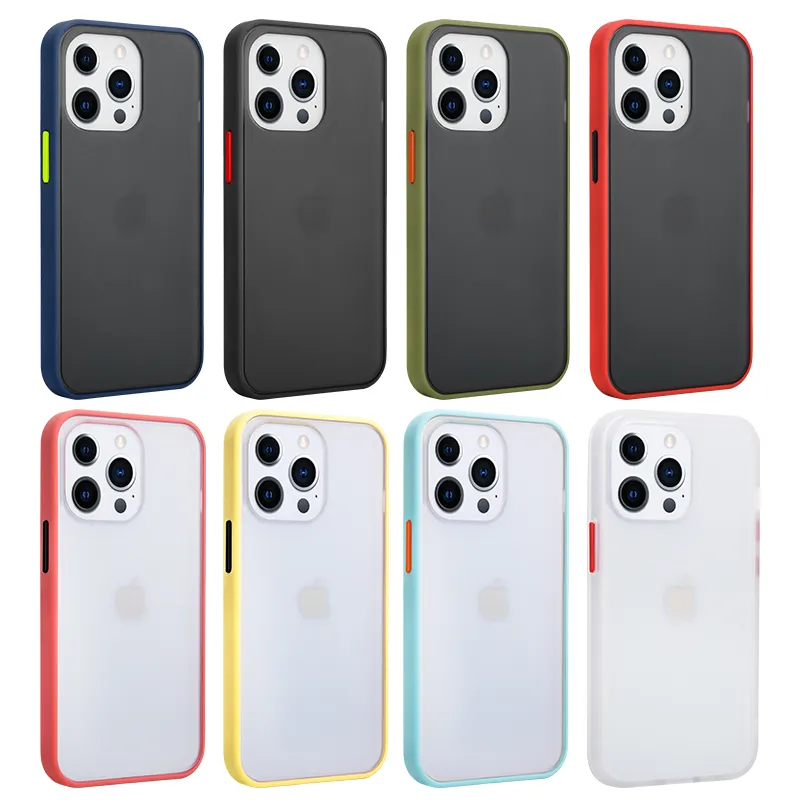 Cell Phone Cases Matte Cases Transparent Soft TPU Hard Clear PC Phone Covers Shockproof Cover For iPhone Pro Max X XS XR 8 7 6 Plus DTGL