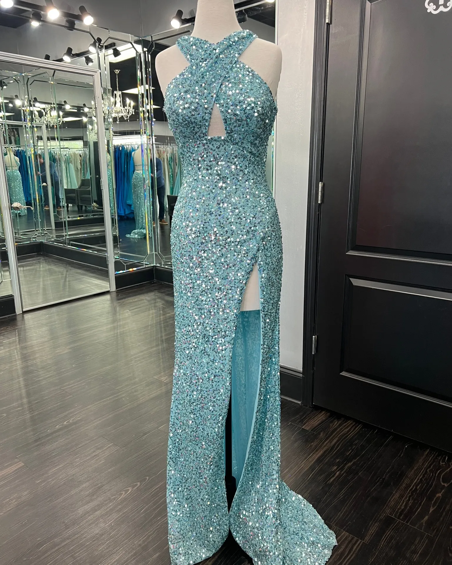 Sparkling Red Sequin Long Sequin Prom Dresses With... From  Uniquebridalboutique, $114.13 | DHgate.Com