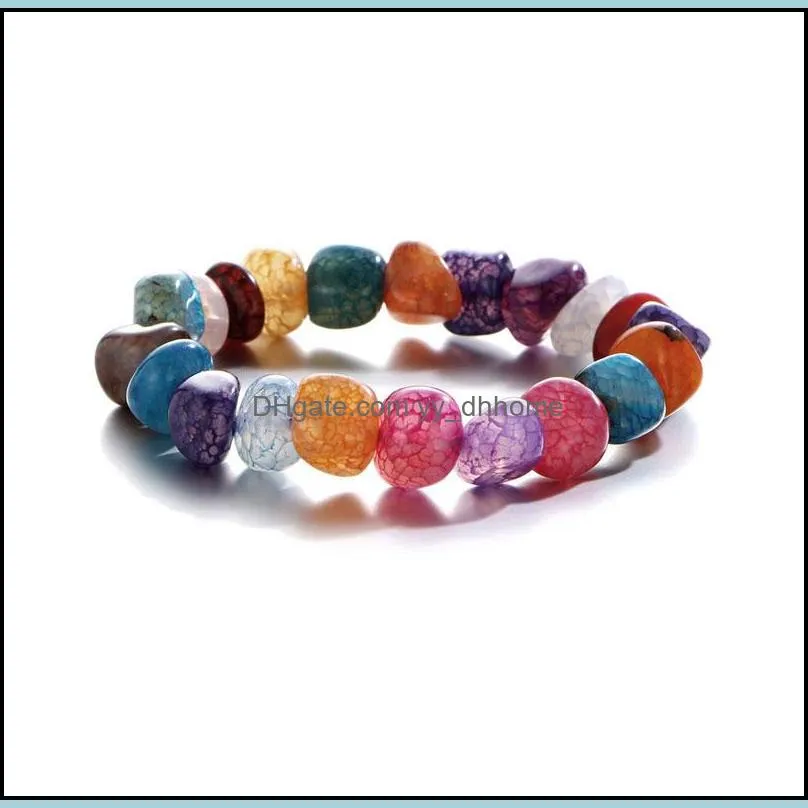 handmade jewelry colorful charm bracelets natural stone energy volcanic yoga bangle for women men party club decor