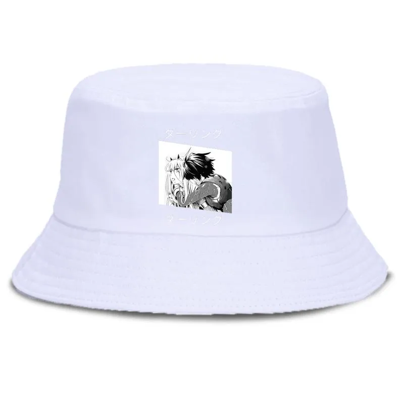 Zero Two Unisex Summer Killua Bucket Hat Japanese Cotton Fashion For