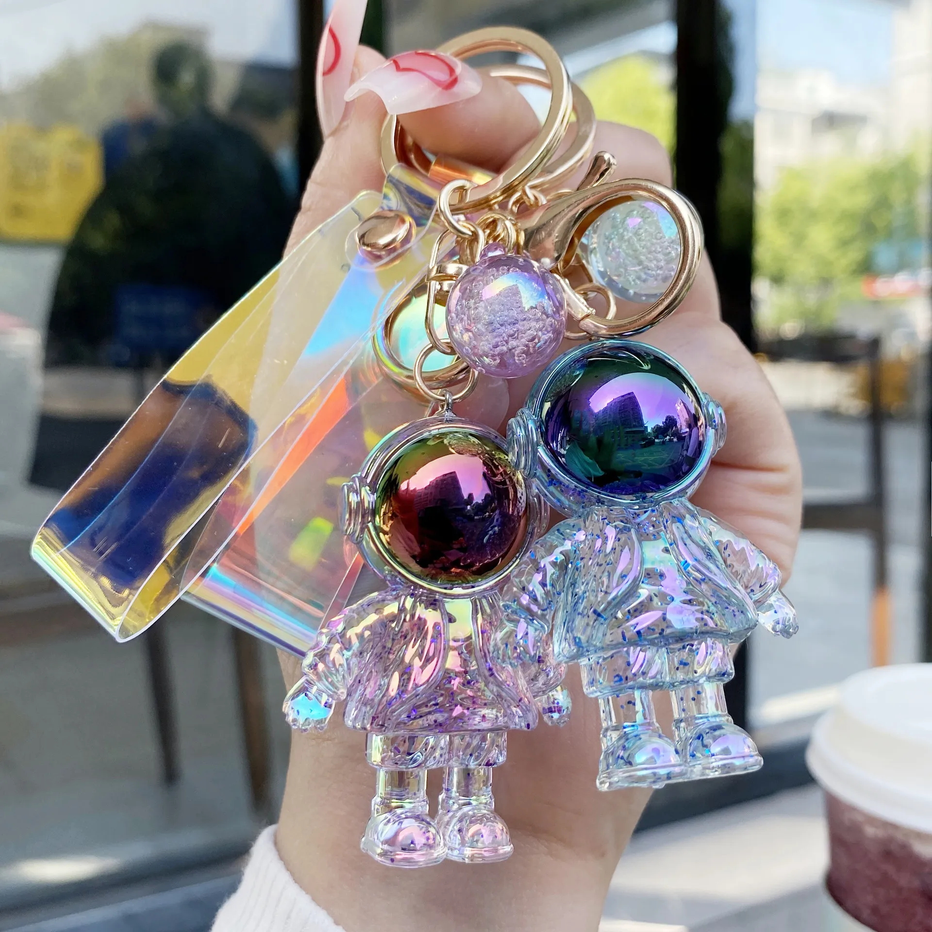 Save Big on Bulk Crystal Angel Keychain Acrylic Keychains: Spaceman Design, Clear Charm Pendant For Car & Bag Decor Lightweight For Daily Use | Best ...