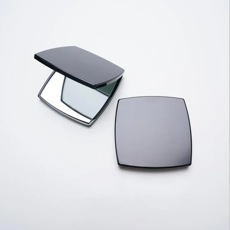 Classic double-sided folding make-up mirror portable HD amplifier compact mini black Girlfriend gift 6.8 * 1cm