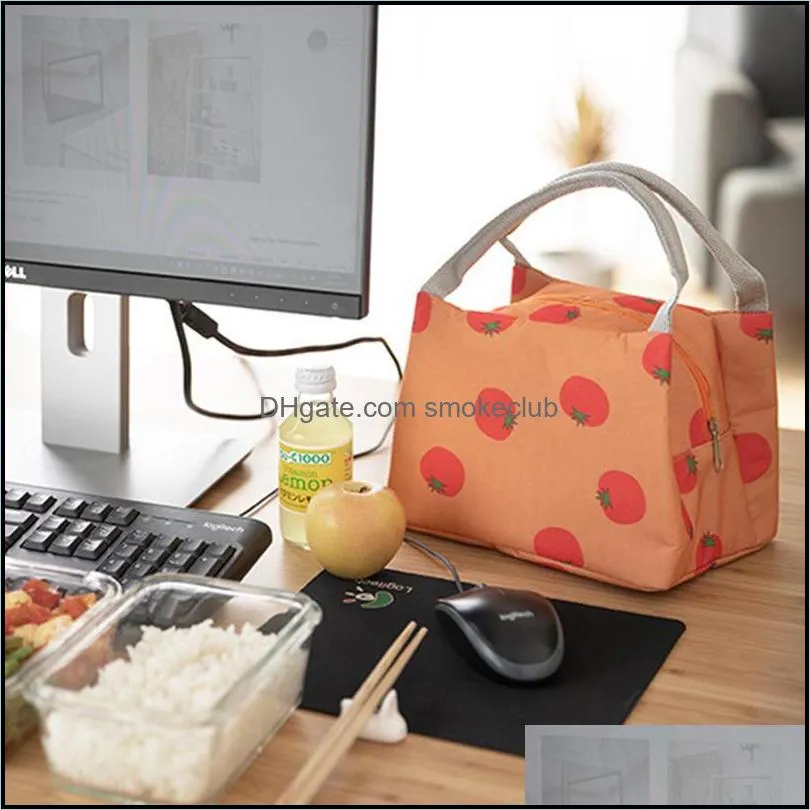 Bento Bag Aluminum Foil Simple Heat Preservation Lunch Box Bags Oxford Cloth Thickened Portable Foils Ice Pack RRE13605