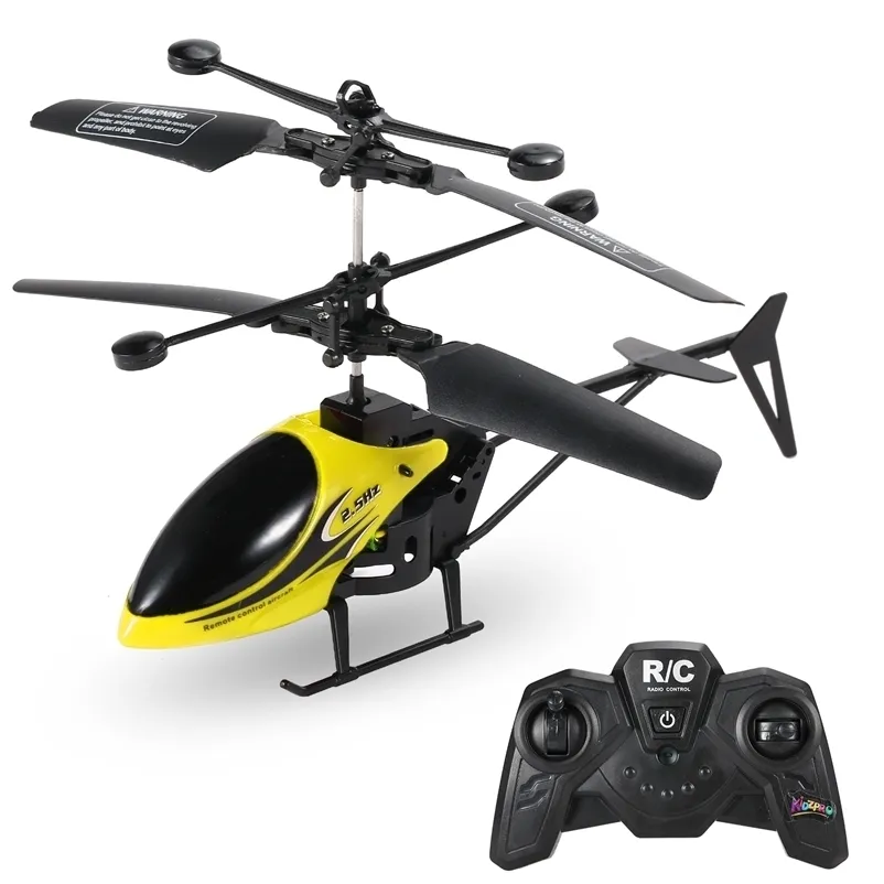 Mini RC Helicóptero de Indução Infrareed Piscando Brinquedos Luz QF810 2CH Suspensão Brinquedo para Crianças Presente de Natal 220321