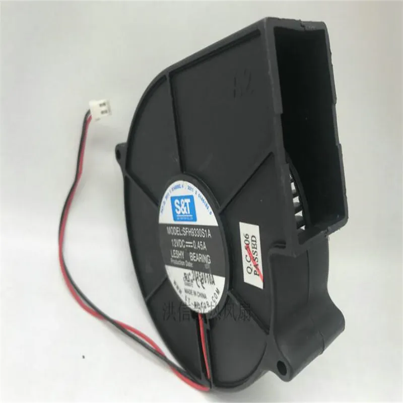 S&T SFH9330S1A Ventilatore Raffreddamento 12V 0,45A 93mm Diagonale 2 Pin Magnetic Bearing