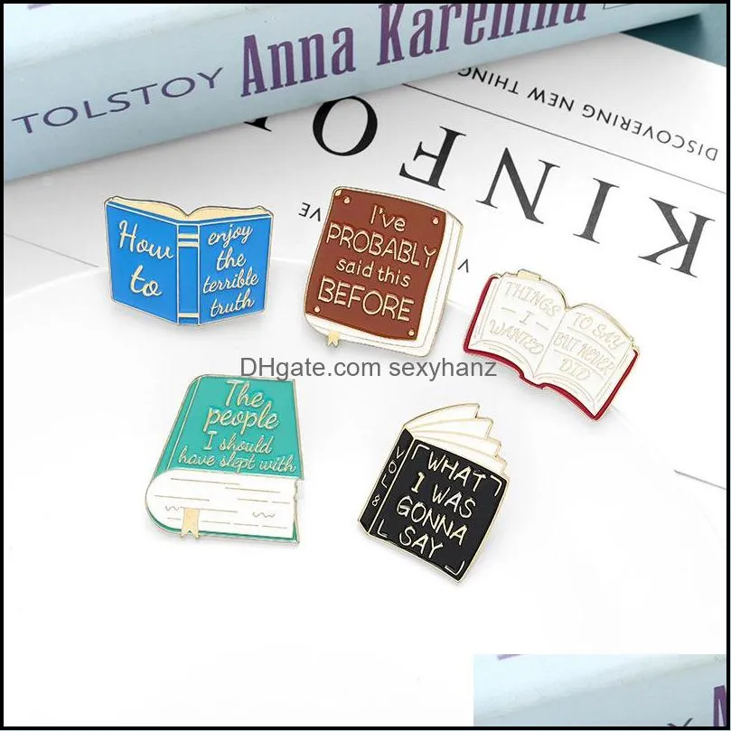 Funny Library Enamel Pins Custom Memes Books Brooches Clothes Pin Introverts Badge Bag Lapel Jewelry Gift for Friends