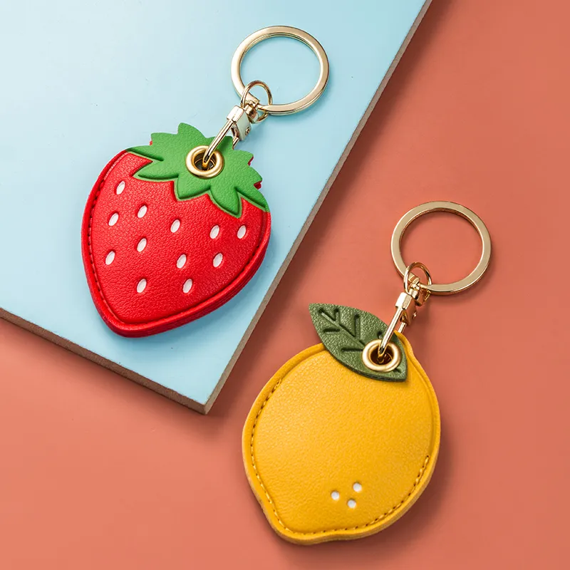 Yüksek Kaliteli Meyveler Rozet Kartı Tutucuları Keychain Kawaii Karikatür Plastik Kimlik Koruma Kapak Çift Hediye IC Asansör Otobüs Kartı