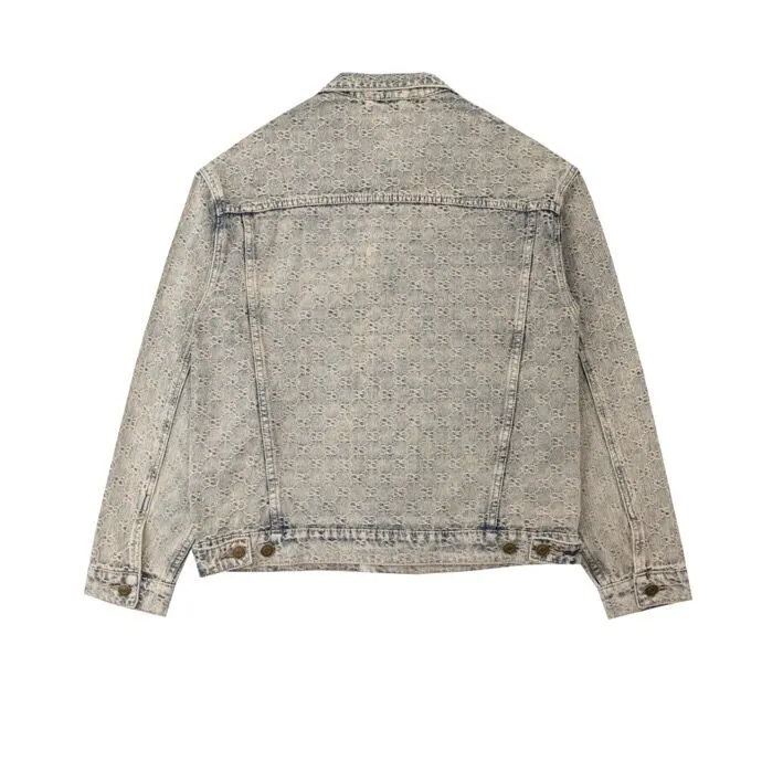 【500円引きクーポン】 FW22 sleeves long same womens and mens  jacket denim embroidered jacquard body full shirt denim limited new 入浴剤・バスソルト