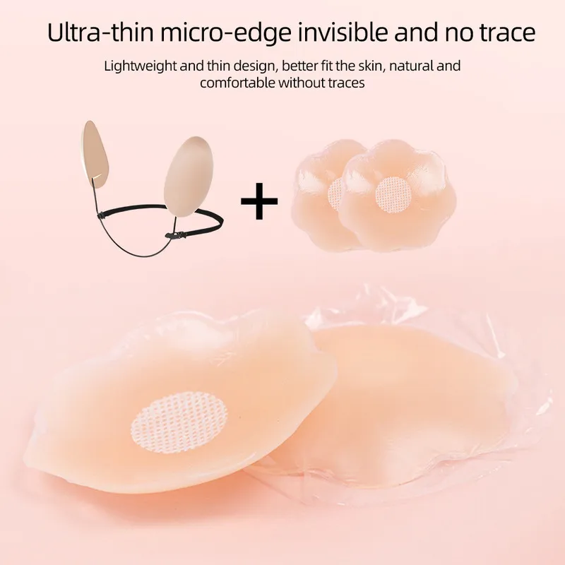 Strapless Bra Summer Push Up Frontless Nipple Patch Underwear Accessories  Backless Deep Plunge Invisible Summer Frontless