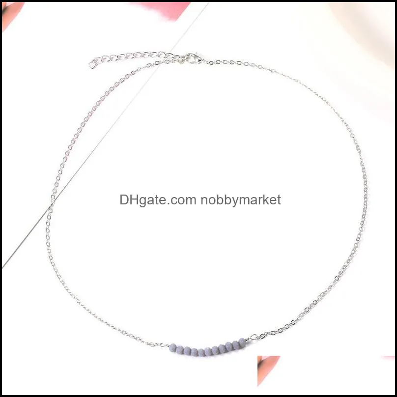 New Arrival Hoop Crystal Pendant Necklace For Women Fashion Elegant Muliticolor Silver Gold Chain Necklace Jewelry Gift-Z
