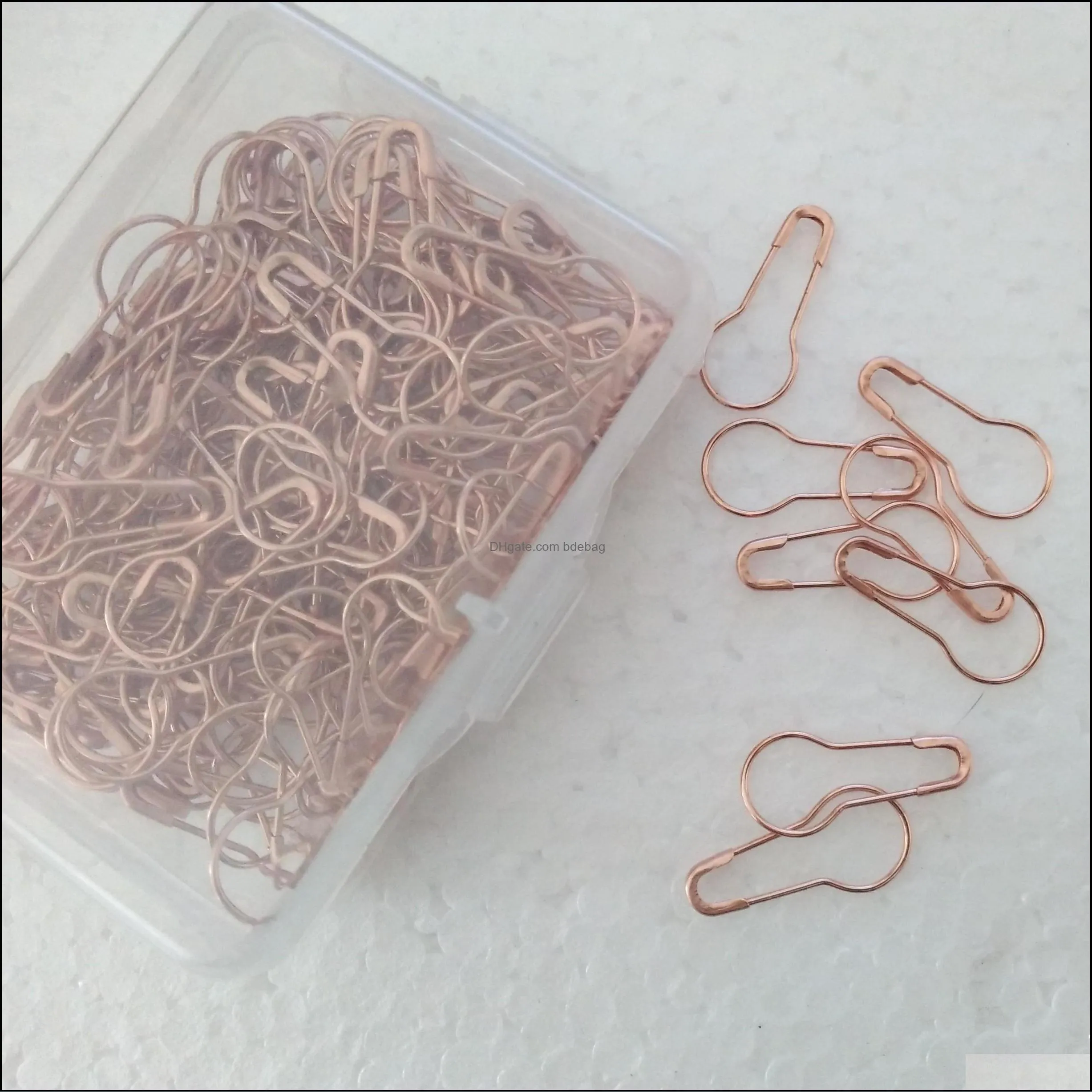 NEW rose gold bulb shaped safety pin for DIY craft, hang tags, jewelry making, high quality brass material