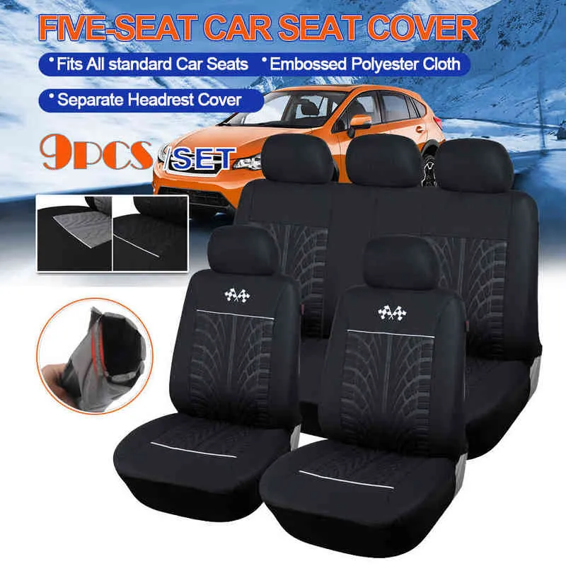 Autoyouth Sports Car Seat täcker universella fordon platser Bilstolens skydd Interiörstillbehör för Toyota Corolla Rav4 Black H220428