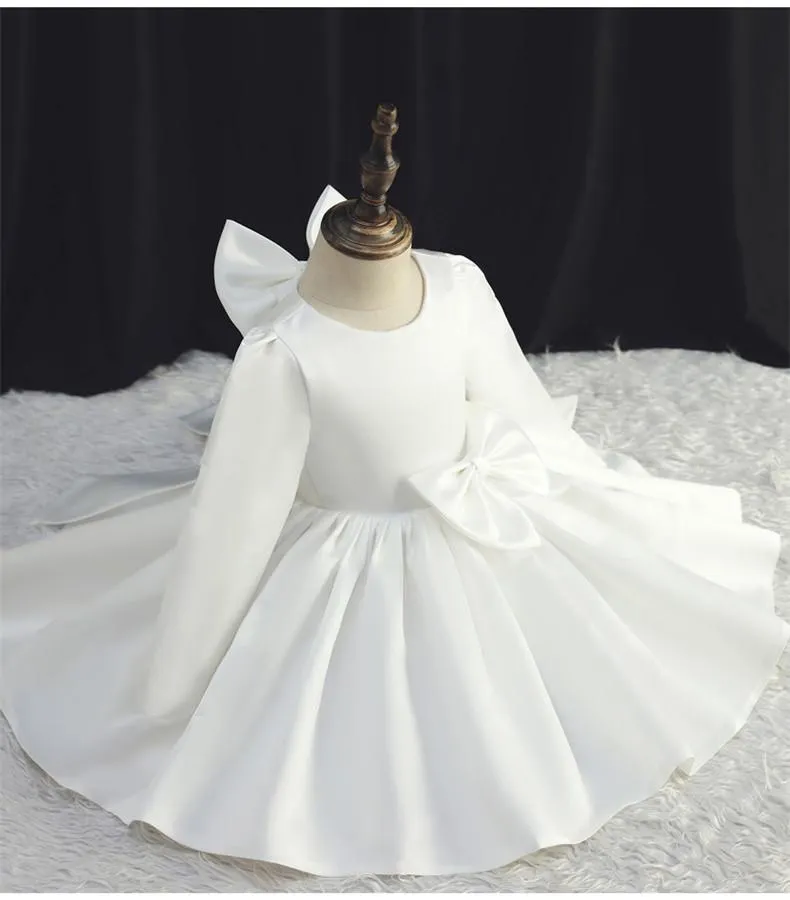 Mädchen Kleider Blume Mädchen Für Hochzeit Großen Bogen Abend Kinder Prinzessin Party Pageant Kleid Kinder Formale Vestidos