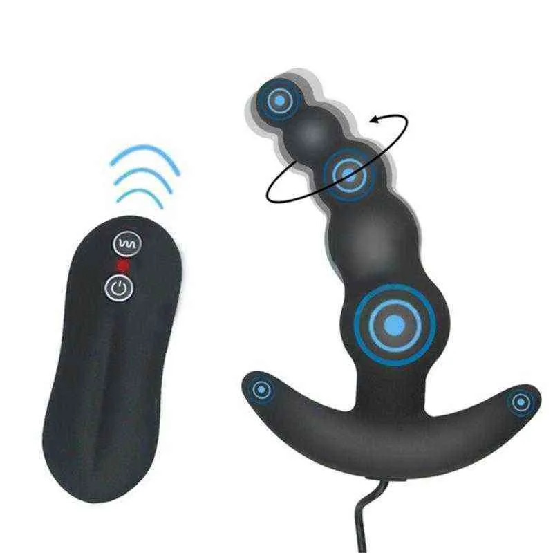 NXY Sex Anal Toys Silicone Plug Remote Control Vibrator Men Beads Butt Vagina Adult Toys For Woman Masturbator 1220
