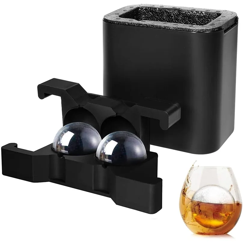 Crystal Clear Ball Press sfärisk whisky Tray Mold BubbleFree Cube Maker Diamond Skull Ice Box Mold 220611