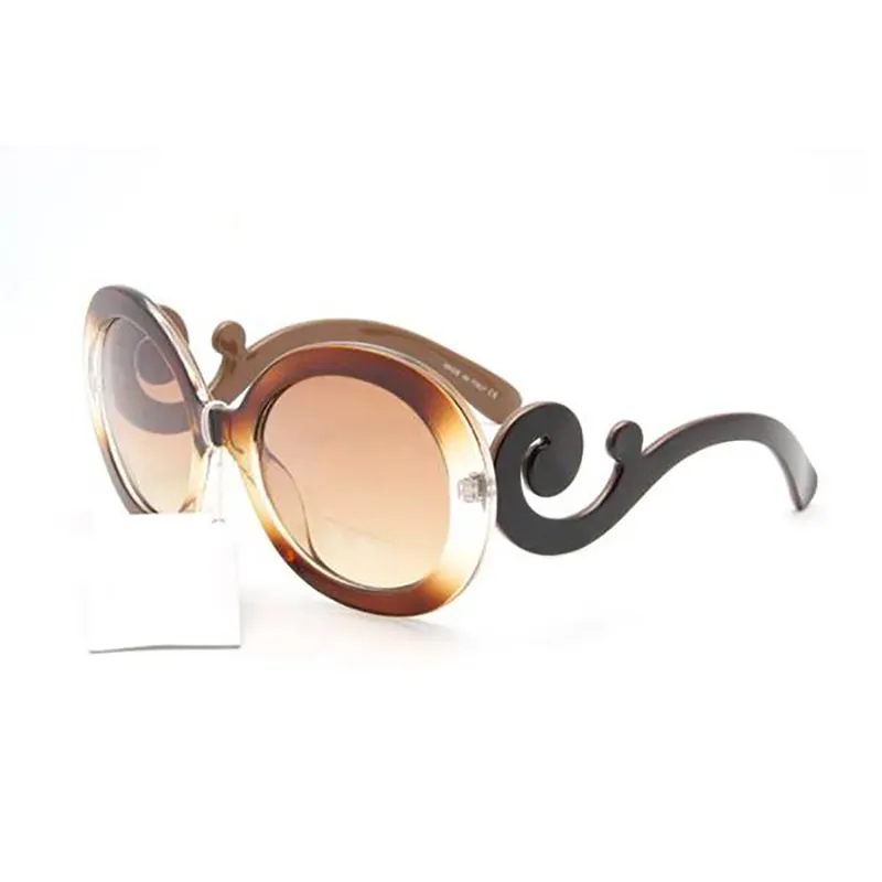 Retro Circle Symbole Oval Shape Sunglasses For Women Gradient