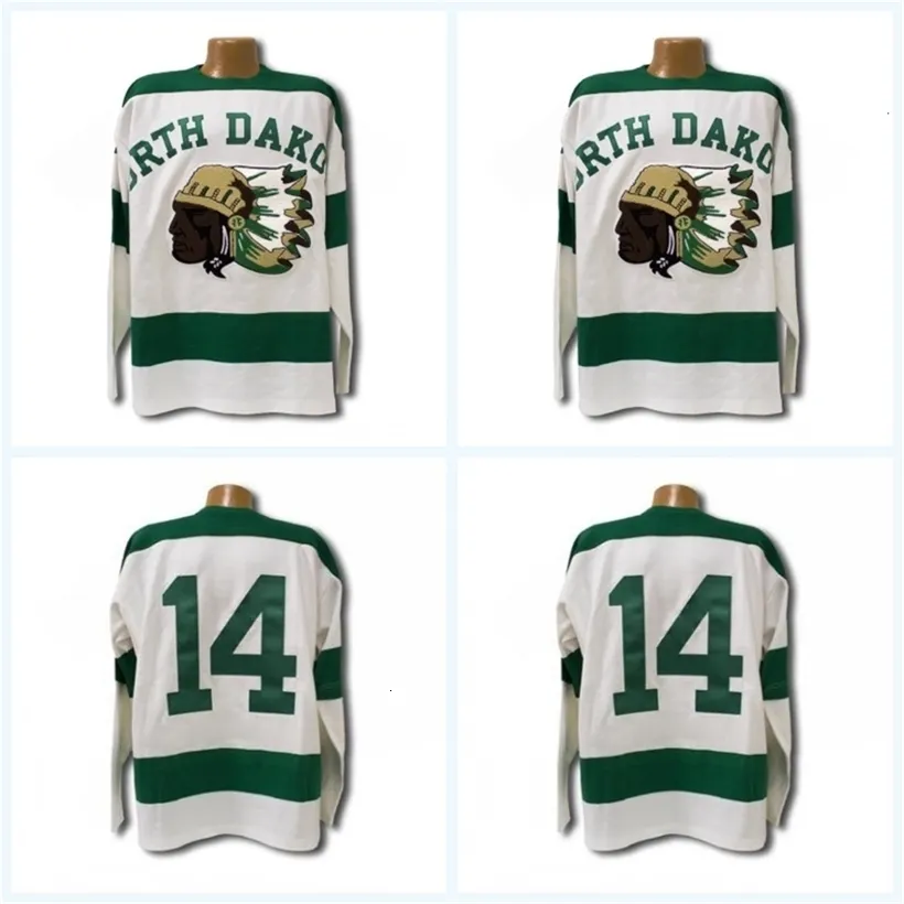 Ceomit 1954 Dakota do Norte Sioux Jersey Homem 100% costurados Fighting Sioux Dakota Hóquei Jerseys Qualquer nome e qualquer número de Mix de Mix