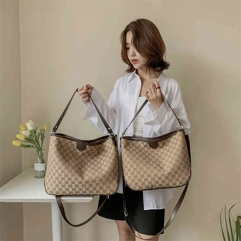 66% Off Trendy Bags 2022 Ny designer handväskor Lyxig kvalitet Kapacitet Textur Underarm Enkel Big Fashion One Shoulder
