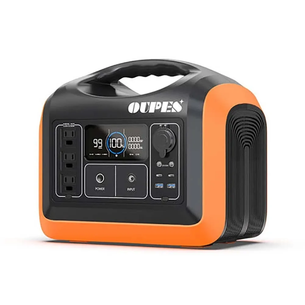 OUPES Portable Power Station 1100W Zonnegenerator 992Wh LiFePO4 Batterij Back-up Zonne-energie Generatoren Snel opladen Zuivere Sinusgolf 110V AC Outlet Powerbank