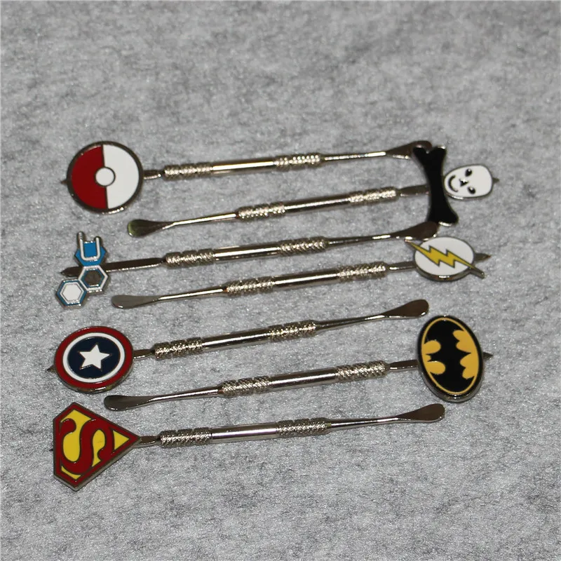 Arrivée Cartoon Metal Dabber verre bongs outil conduite d'eau dab plates-formes pétrolières accessoires pour fumer broyeur pot de silicone cendrier outils dab